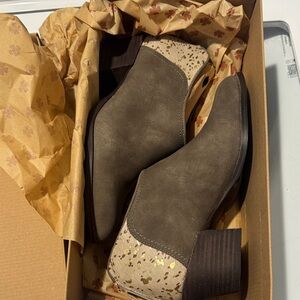 Lucky Brand Two-Tone Ankle Booties